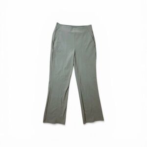 Athleta Cosmic Kick Flare Pant Green High Rise Stretch Work Travel Pants Size 10